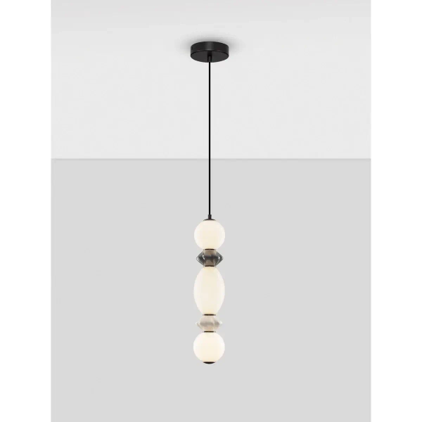 Wisząca lampa MONRETA LE45232 LED 14W 3000K ceramiczna szara biała