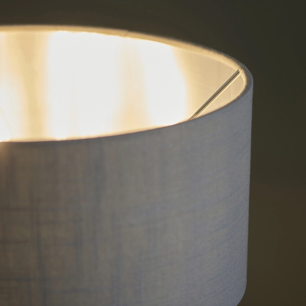 Lampka stojąca klasyczna Highclere 99149 Endon z abażurem srebrna