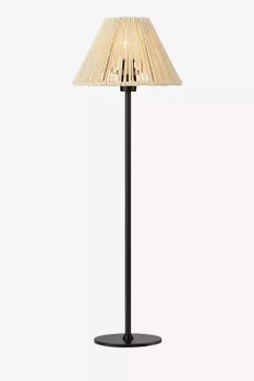 Ekologiczna lampa stojąca Corda stołowa czarna beżowa