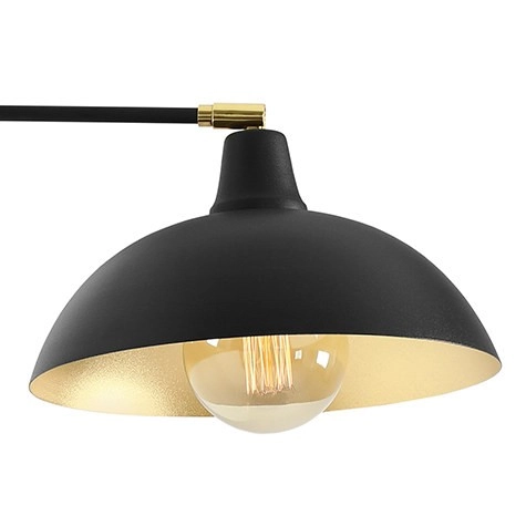 Industrialna lampa ścienna Espace 1036C1 metalowy kinkiet regulowany czarny