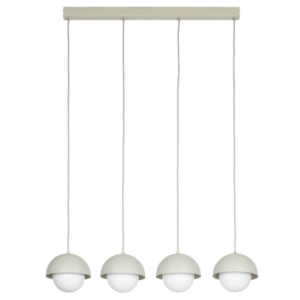 Wisząca lampa na listwie Bono 10213 bubbles do jadalni beżowa biała