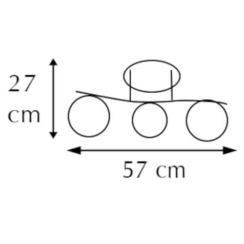 Sypialniana lampa szklana 2982/3 8C nad łóżko chrom