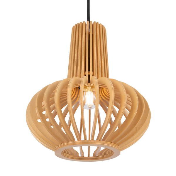 Pojedyncza lampa wisząca Roots MOD193PL-01W do jadalni czarna beżowa