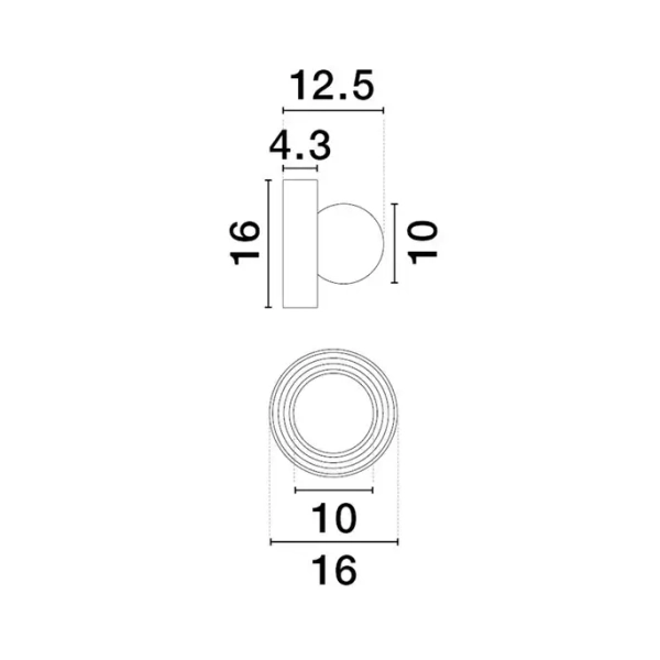 Ścienna lampa do sypialni MALVANO LE45261 okrągła porcelanowa niebieska