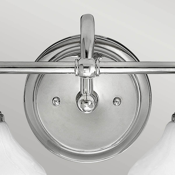 Podwójny kinkiet ścienny Ainsley HK-AINSLEY2-BATH Hinkley do łazienki biały chrom