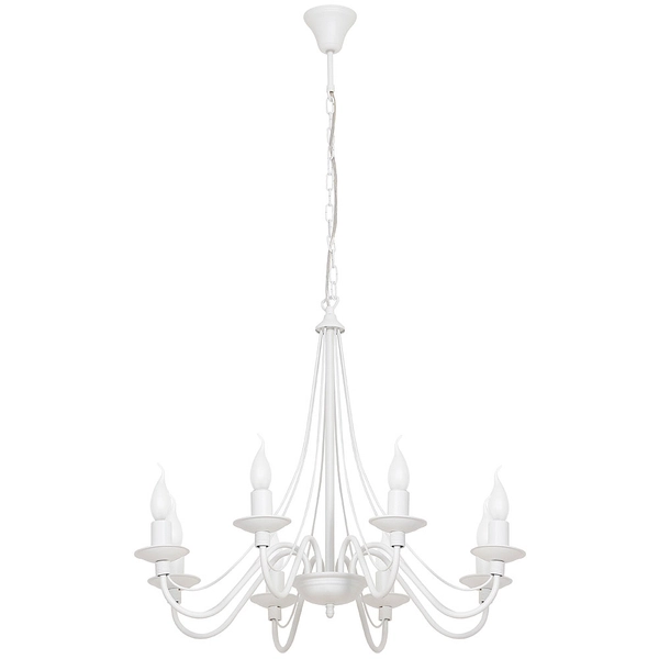 Lampa wisząca Róża 397P Aldex żyrandol na łańcuchu pałacowy biały