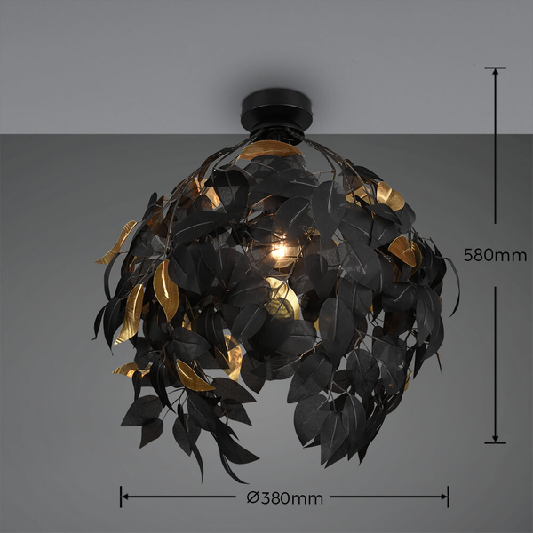 Sufitowa lampa jadalniana Leavy R60461032 RL Light gałązki czarna