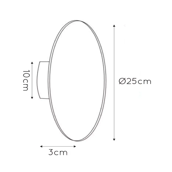 Ścienny kinkiet ledowy Eklyps 46201/08/31 Lucide LED 8W 3000K okrągły biały