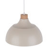 Kopułowa lampa wisząca Cap 5664 TK Lighting do salonu drewniana beżowa