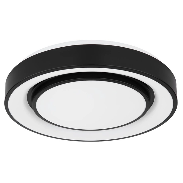 Okrągła LAMPA sufitowa SULLY 41368-24 Globo metalowy plafon LED RGB 24W 3000K - 6500K czarny