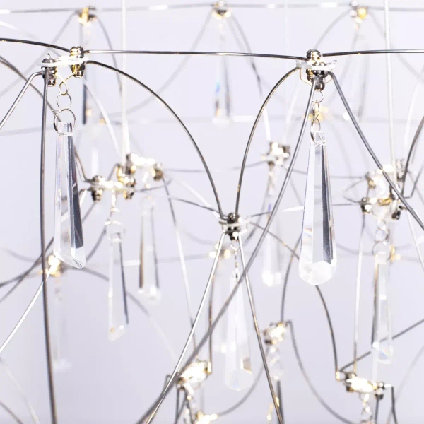 Żyrandol z kryształkami Crystal net 7783-54P Step glamour ażurowy chrom