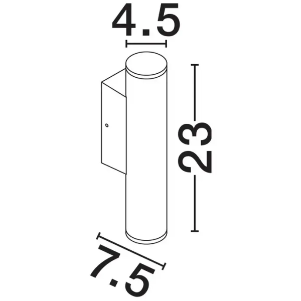 Szklana lampa ścienna TERVONA LE75236 LED 3W 2700K IP65 antracyt