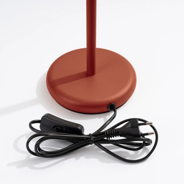 Biurkowa lampa ryflowana KARBON SL.1643 tuba z włacznikiem terakota