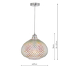 Wisząca lampa nad stół ROISIN ROI0155 szklana kolorowy