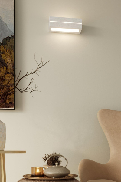Kinkiet LAMPA ścienna SL.0231 ceramiczna OPRAWA prostokątna belka przyścienna biała
