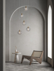 Salonowa lampa wisząca CABRAL LE42903 balls crystal złota