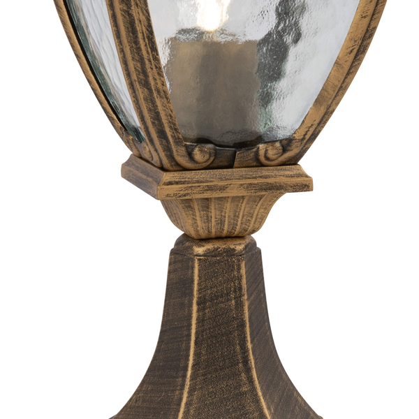 Lampka do ogrodu stojąca Fleur O414FL-01GB antyk złota