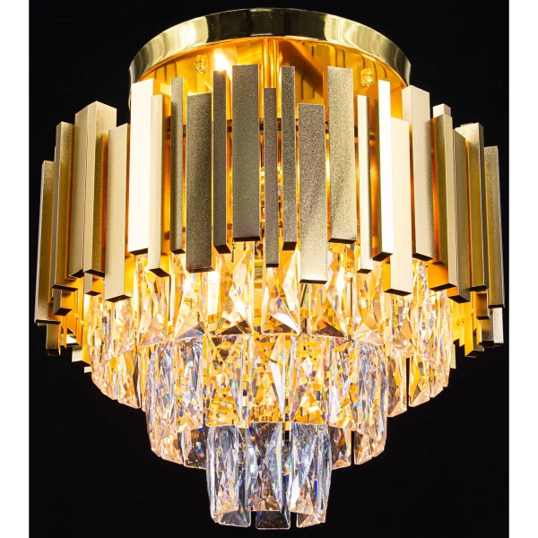 Sufitowa lampa kryształowa Valetta 6268/4B TR do jadalni złoty