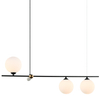 Modernistyczna LAMPA wisząca BARLETTA PND-76540-3-BK Italux szklane kule zwis do salonu czarny