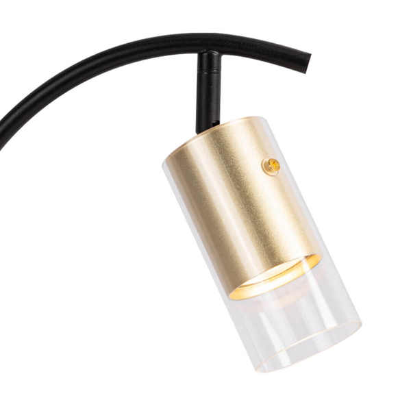 Lampka stołowa do salonu Ricky ML0693 Milagro półokrągła tuba czarny złoty