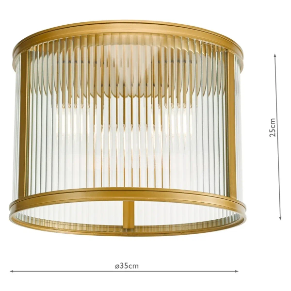 Sufitowa lampa do jadalni Bianka BIA5363 żebrowana satynowy brąz