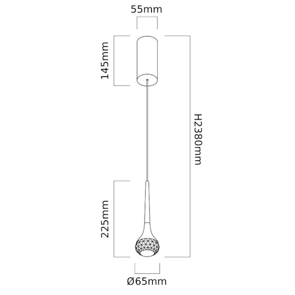 Nowoczesna lampa wisząca CRIMA OR80322 LED 6W Orlicki łezka chrom
