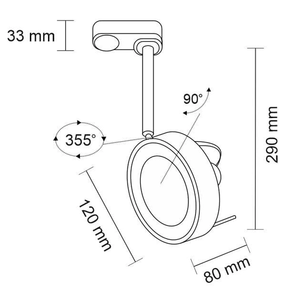 Reflektorowa LAMPA sufitowa FUSSA 7677 Shilo metalowa OPRAWA do systemu szynowego 3-fazowego biały
