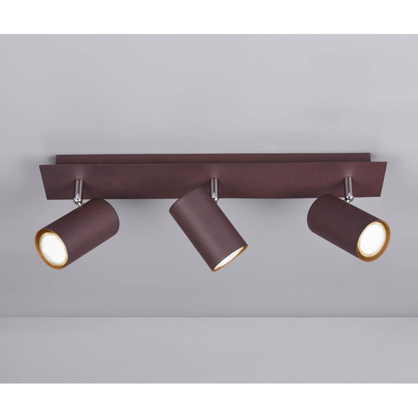 Lampa nasufitowa regulowana MARLEY 802400324 Trio potrójna salonowa miedź