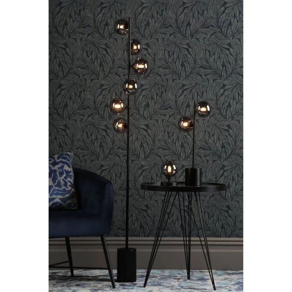 Loftowa lampa stołowa Esben ESB4122-01 przydymiona czarna