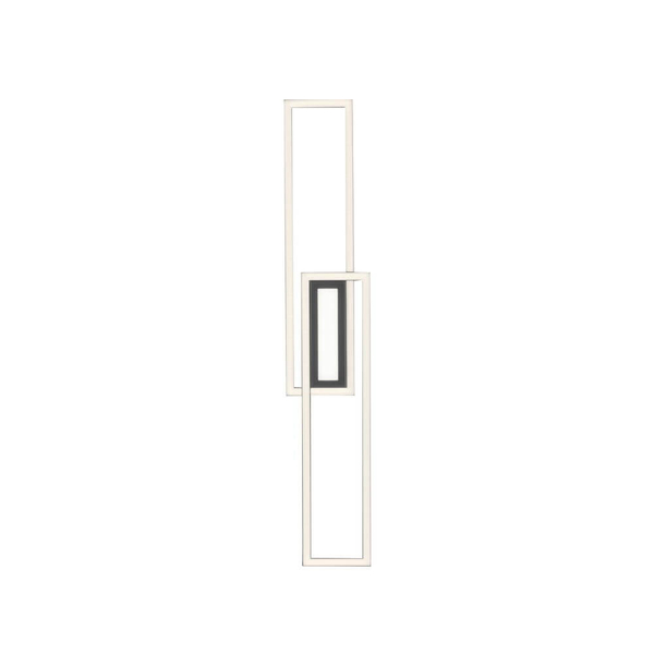 Sufitowa lampa Asmin prostokąty ramki LED 45W 3000K aluminium stal