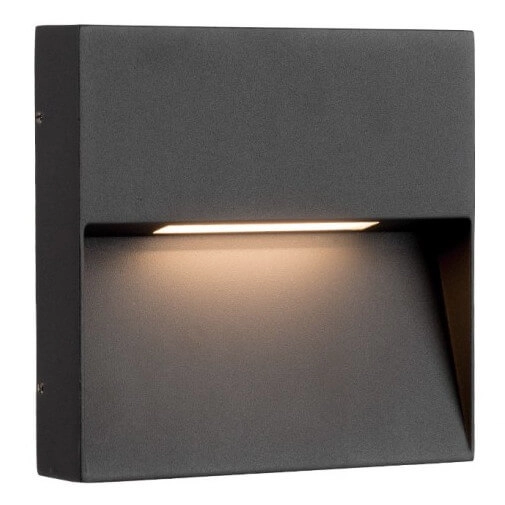 Kwadratowy kinkiet ścienny CASORIA AZ4367 Azzardo LED 7W 3000K IP54 szary