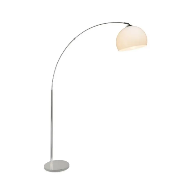 Podłogowa lampa łukowa Vessa 92940/75 do salonu chrom biała