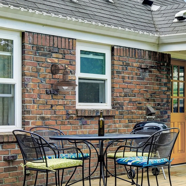 Ogrodowa LAMPA elewacyjna OSLO 8271 Rabalux zewnętrzna OPRAWA rustykalna IP44 kinkiet złoto antyczne przezroczysty