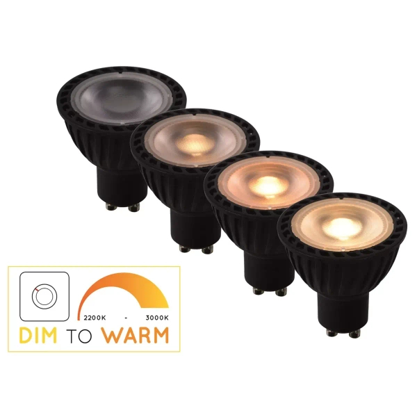 Reflektorek żarówka LED 49009/05/30 Lucide GU10 5W 2200K 320lm czarna