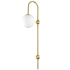 Ścienna lampa DANTE ST-F075 Step ball metal szkło mleczne złota biała