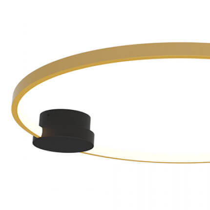Ringowa sufitowa lampa 23096 LED 24W 3000K do jadalni złoty czarny