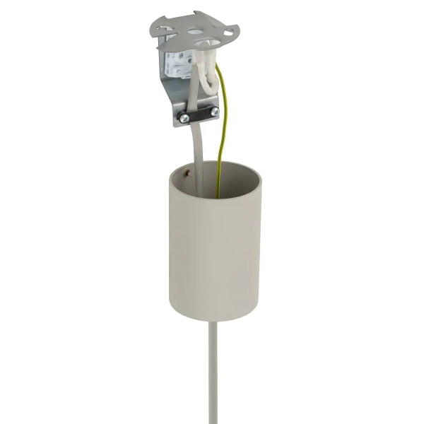 Lampa abażurowa wisząca CEDRO 11664 do salonu beżowa