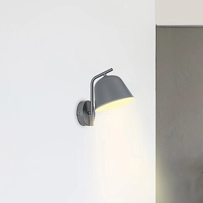 Metalowa lampa ścienna Malia 3094 loftowy kinkiet do sypialni szary