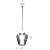 Nowoczesna lampa wisząca 19125 kryształowa do jadalni mosiądz