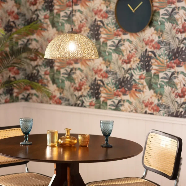 Jadalniana lampa wisząca Maestro ABR-LWE-E27 Abruzzo metalowa złota