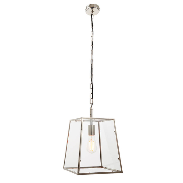 Wisząca lampa szklana Hurst 76225 na łańcuchu nad stół szara