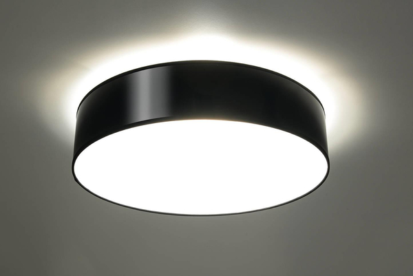 Czarny plafon okrągły SL.0917 abażurowy minimalistyczny