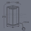 Stołowa LAMPA zewnętrzna FLAIR 6588801012 Lutec ogrodowa OPRAWA metalowa klatka outdoor IP44 czarna przezroczysta