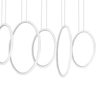 LAMPA wisząca MDECO SLIM/000018/4000/W futurystyczna OPRAWA listwa LED 130W 4000K zwis pierścienie rings białe