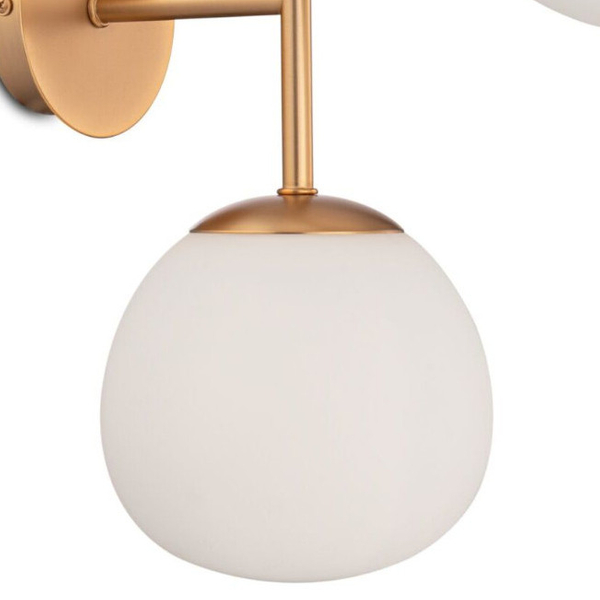 Modernistyczna LAMPA ścienna ERICH MOD221WL-02G Maytoni szklane kule kinkiet mosiądz