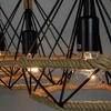 Loftowa LAMPA wisząca Piramida 8803/3 ZWIS - 06 Elem druciana OPRAWA metalowa piramida zwis czarny