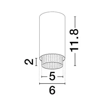 Sufitowa lampa tuba TORVILA LE45620 do salonu czarny biały