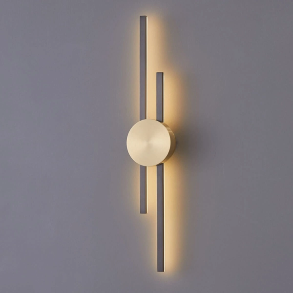 Metalowa lampa ścienna Centro ST-B3327-M LED 14W 3000K do salonu złoty czarny