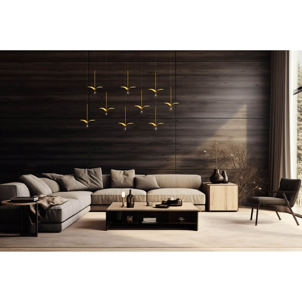 Sypialniana lampa wisząca Gavi MSE1501100340 Moosee LED 5W 3000K złota