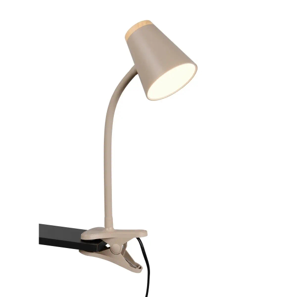 Lampka z klipsem Pongo R25831143 beżowa z włącznikiem LED 4,5W 3000K 33cm